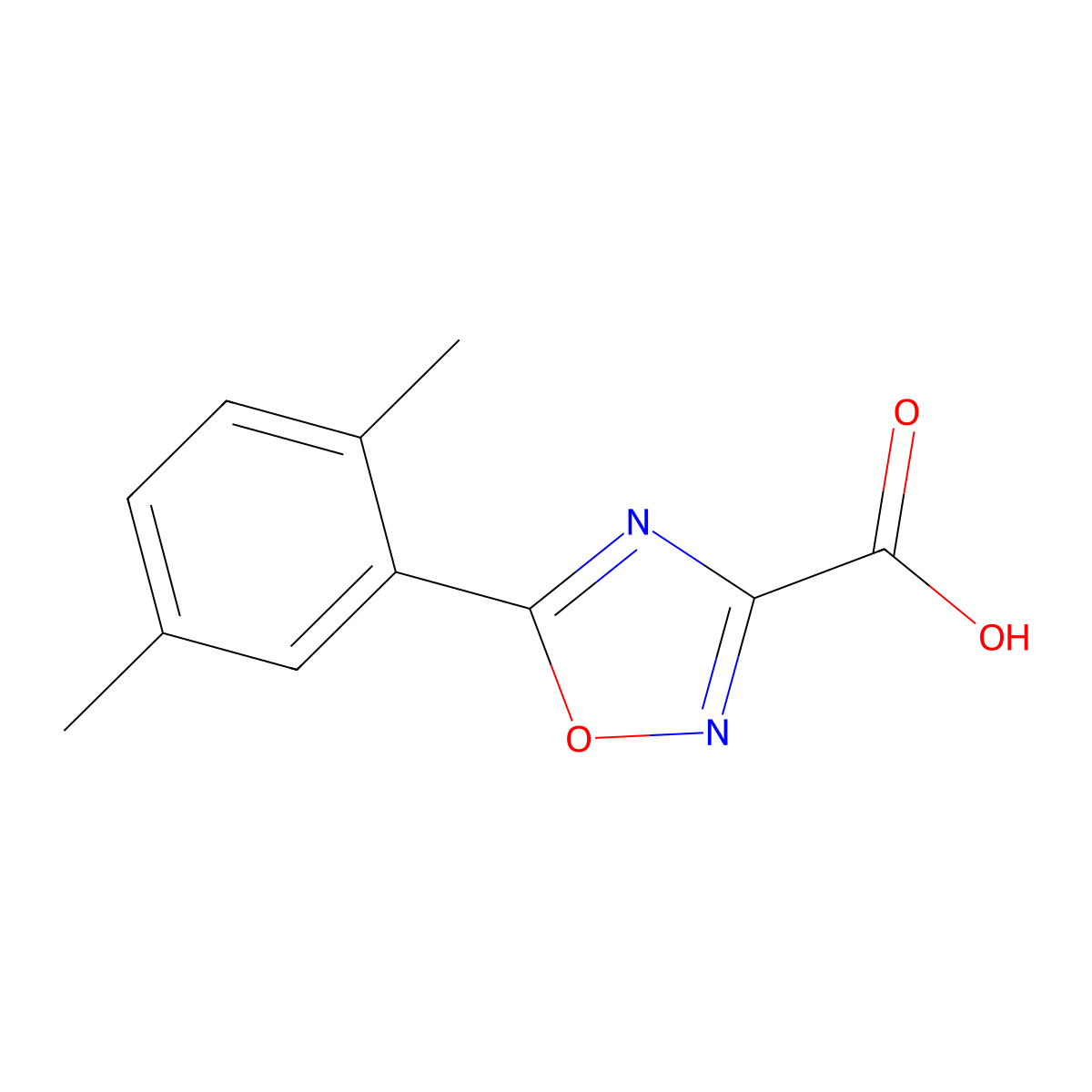 5-(2,5-Dimethylphenyl)-1,2,4-oxadiazole-3-carboxylic acid molecular structure, CAS 1344280-04-1