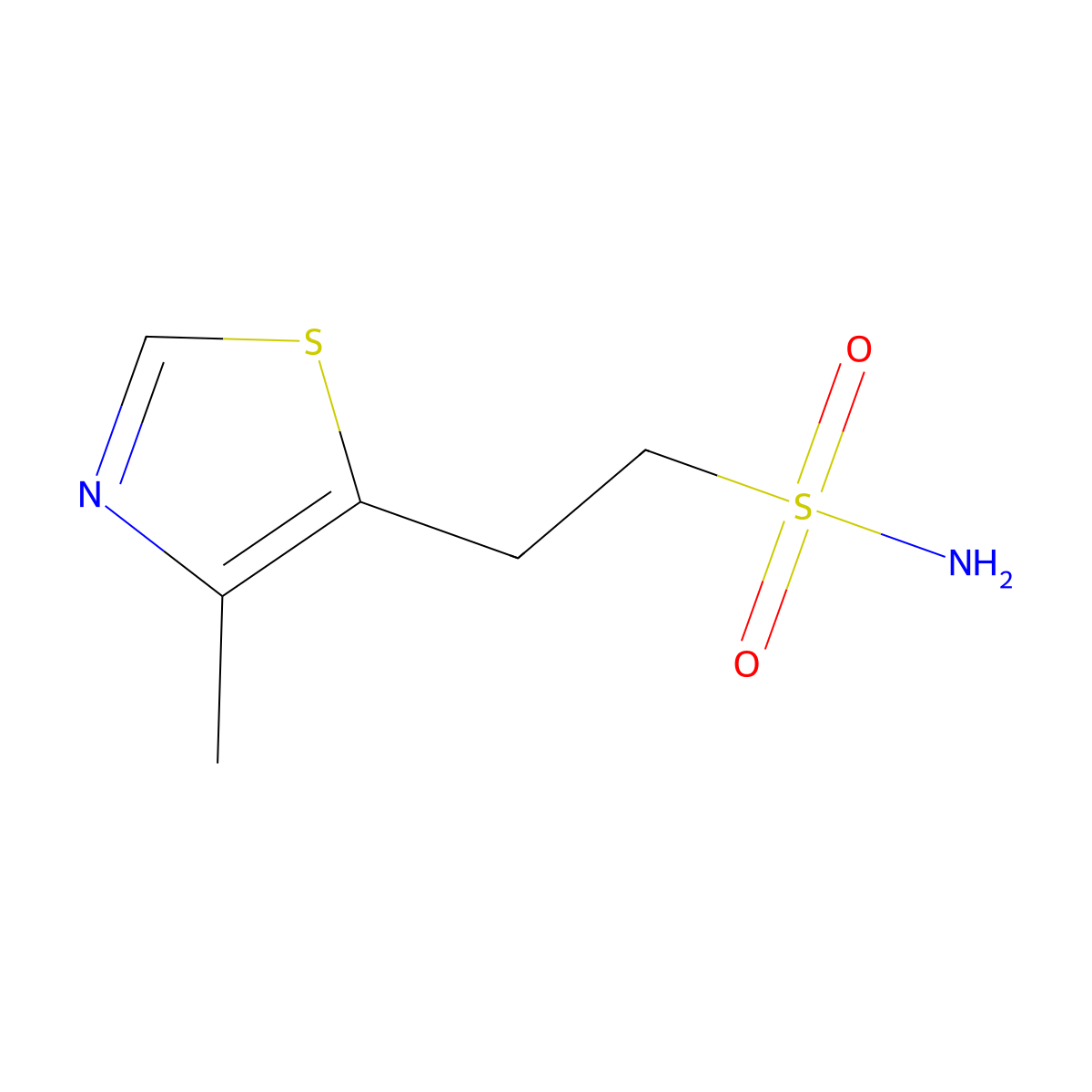 2-(4-Methyl-1,3-thiazol-5-yl)ethane-1-sulfonamide molecular structure, CAS 1344280-80-3