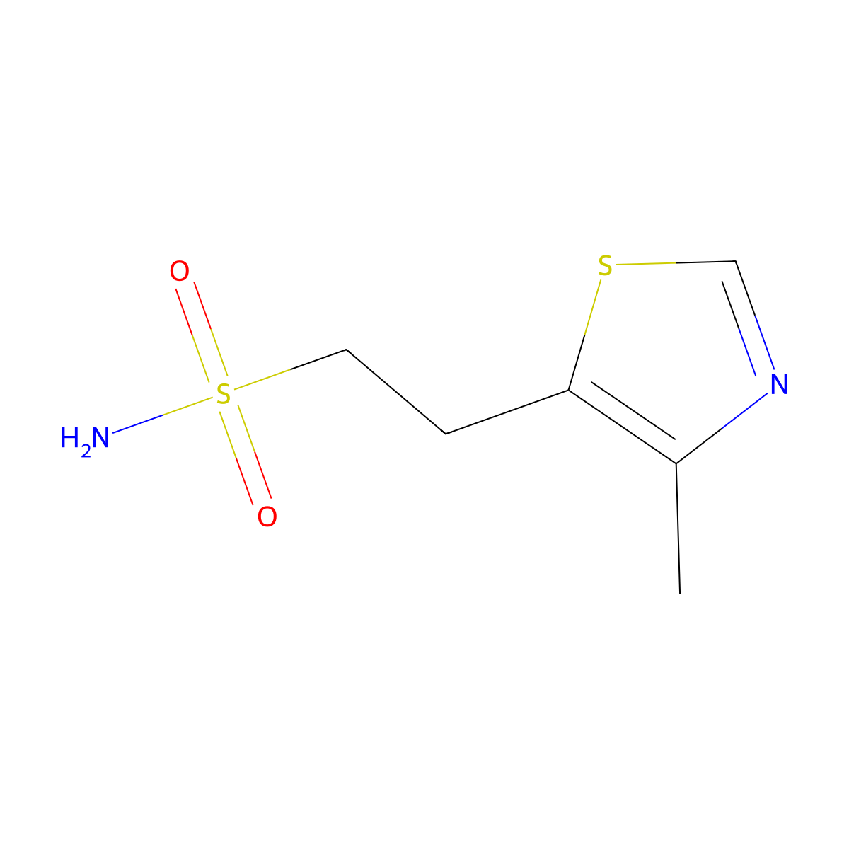 2-(4-Methyl-1,3-thiazol-5-yl)ethane-1-sulfonamide molecular structure, CAS 1344280-80-3
