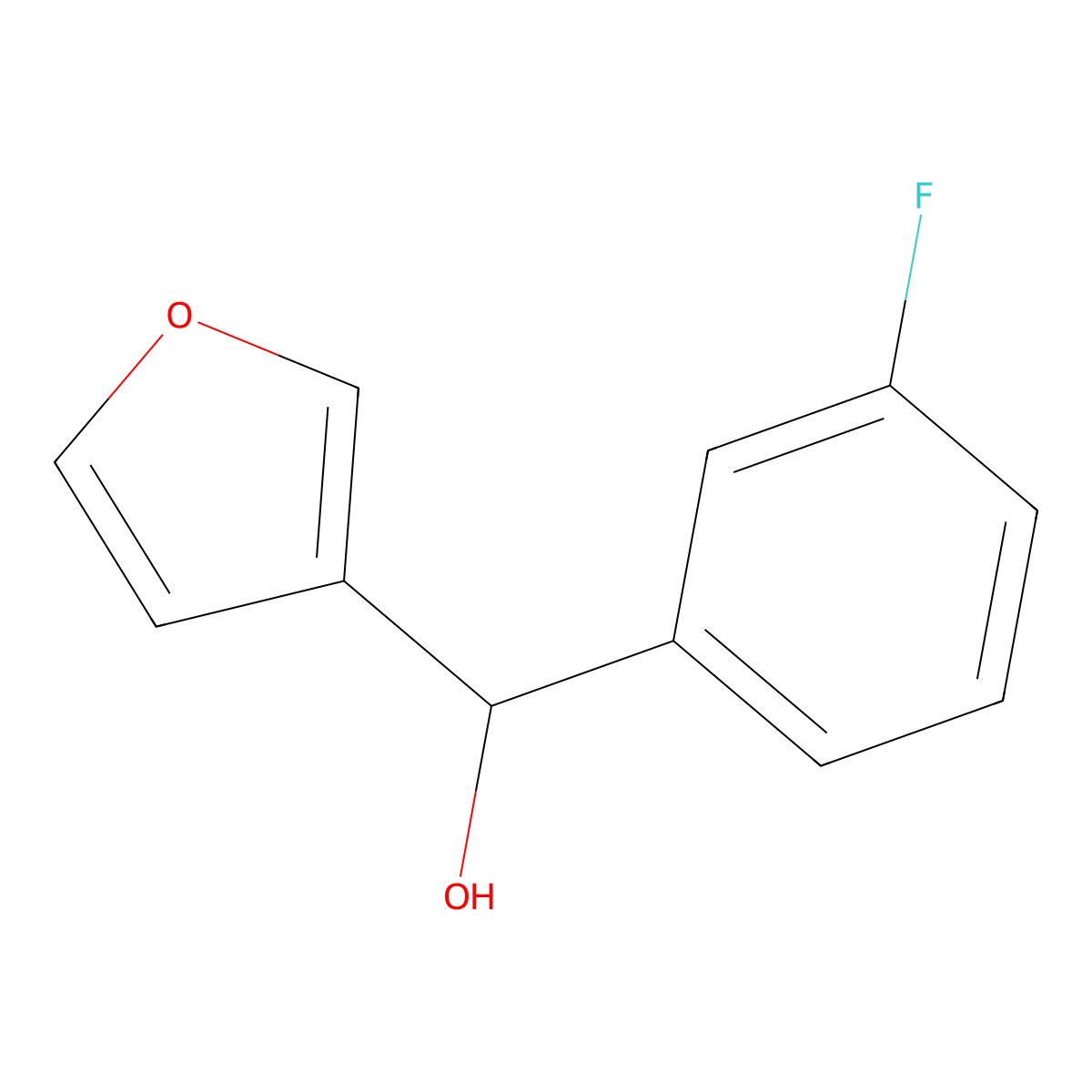 3-Fluorophenyl-(3-furyl)methanol molecular structure, CAS 1344281-96-4