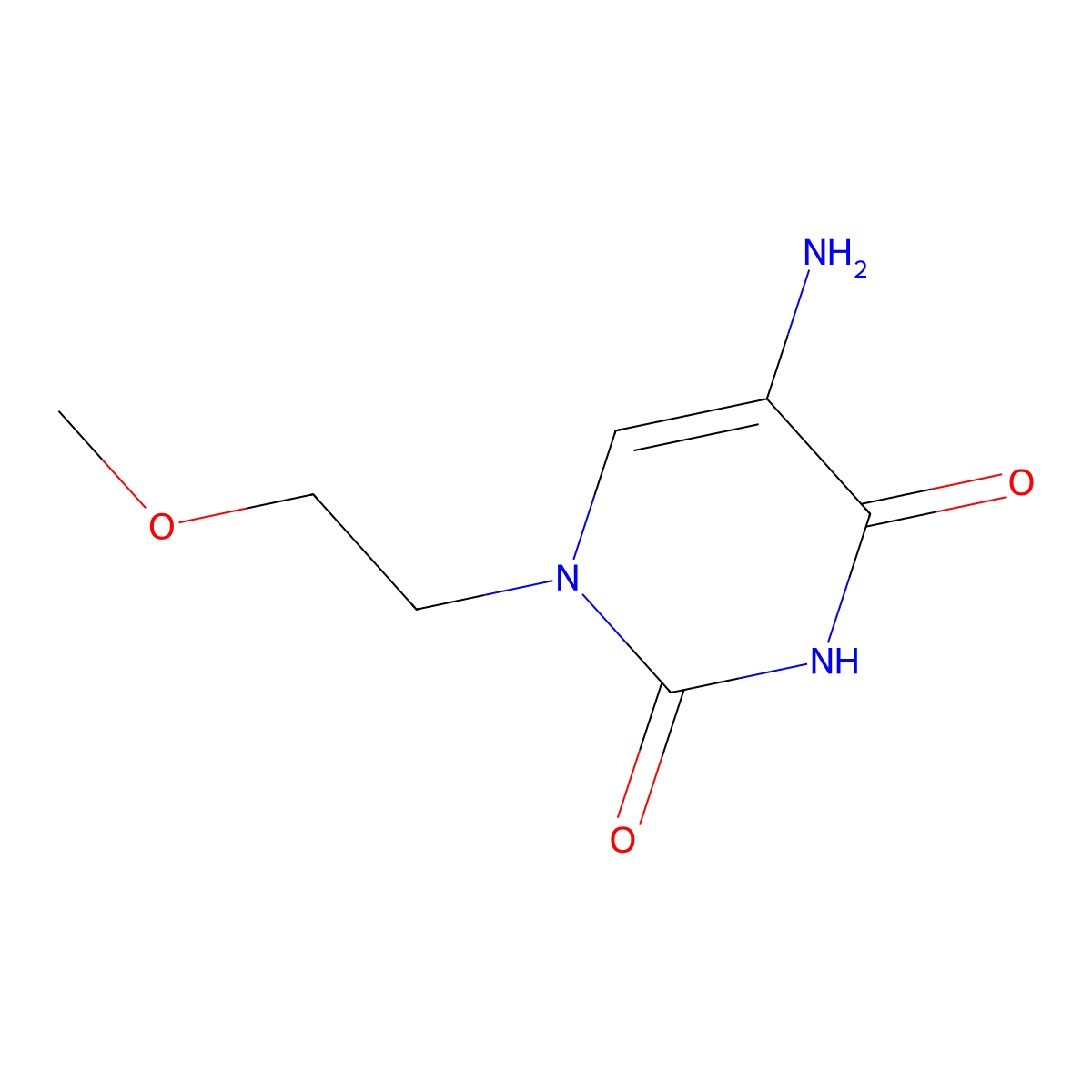 5-Amino-1-(2-methoxyethyl)-1,2,3,4-tetrahydropyrimidine-2,4-dione molecular structure, CAS 1344282-48-9