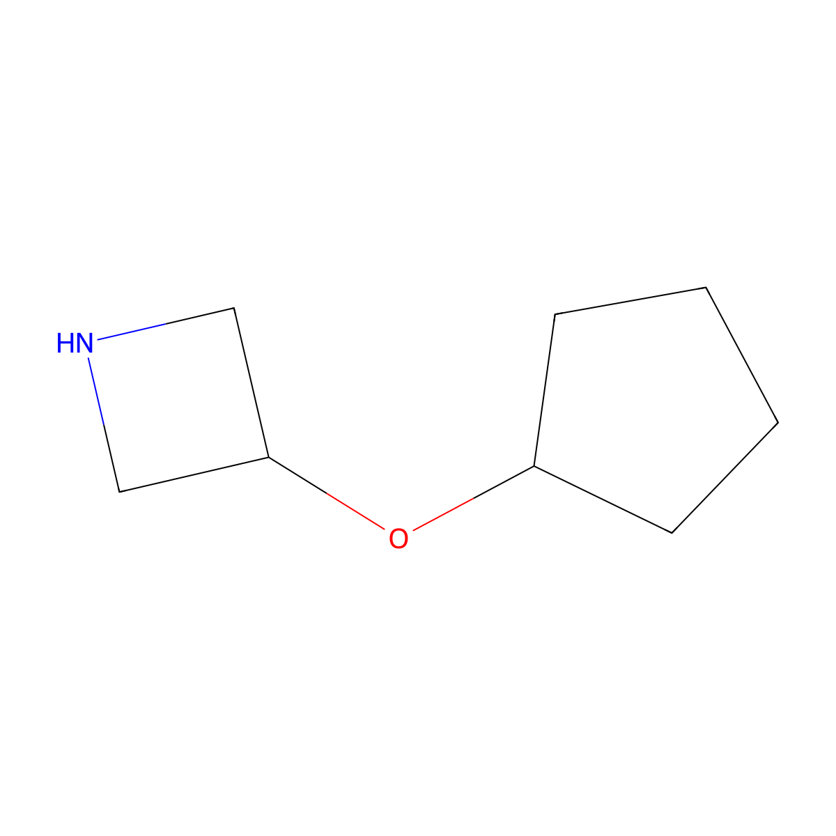 3-(Cyclopentyloxy)azetidine molecular structure, CAS 1344282-98-9