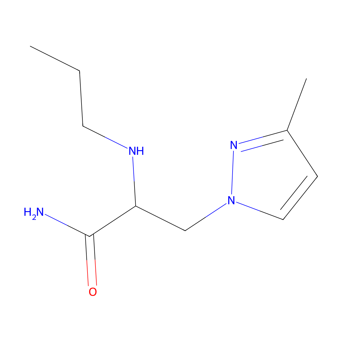 3-(3-Methyl-1h-pyrazol-1-yl)-2-(propylamino)propanamide molecular structure, CAS 1344284-54-3
