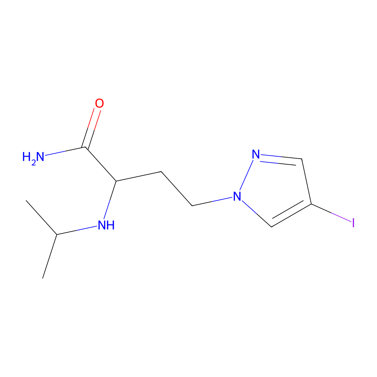 4-(4-Iodo-1h-pyrazol-1-yl)-2-(isopropylamino)butanamide molecular structure, CAS 1344284-71-4