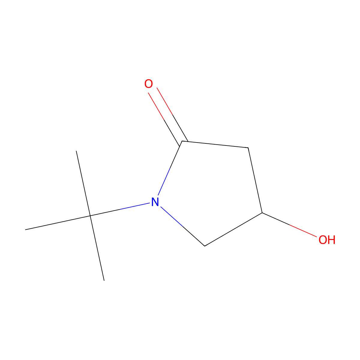 1-Tert-butyl-4-hydroxypyrrolidin-2-one molecular structure, CAS 1344285-02-4