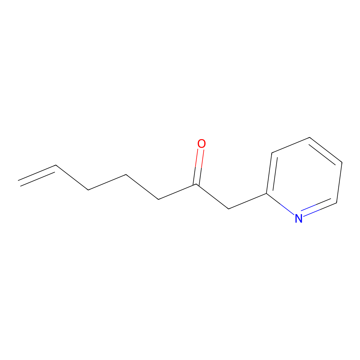 1-(Pyridin-2-yl)hept-6-en-2-one molecular structure, CAS 1344285-77-3