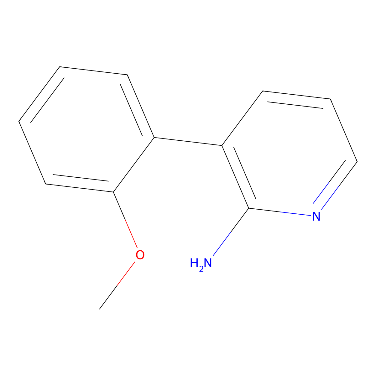 2-Amino-3-(2-methoxyphenyl)pyridine molecular structure, CAS 1344287-81-5