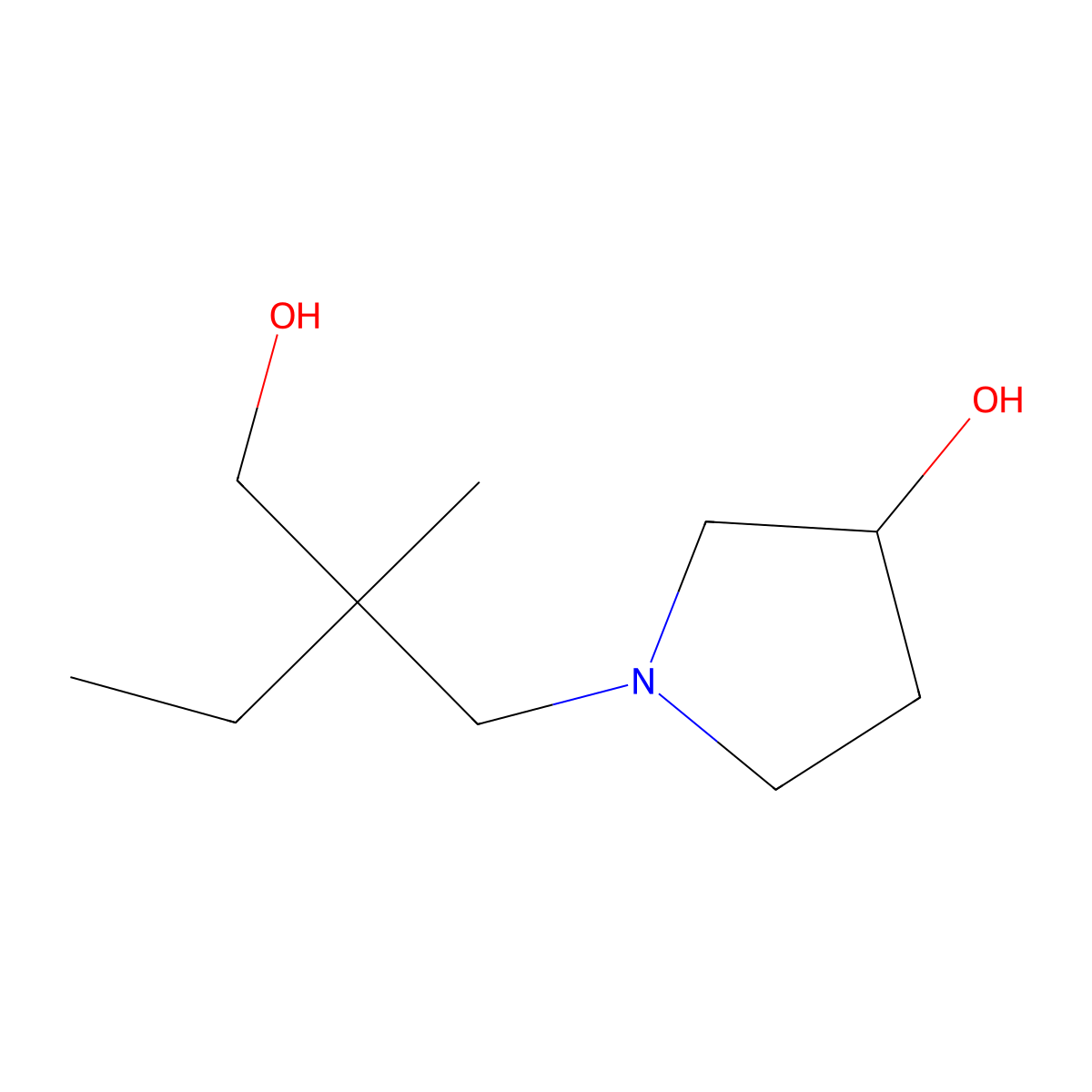 1-(2-Ethyl-3-hydroxy-2-methylpropyl)pyrrolidin-3-ol molecular structure, CAS 1344288-73-8
