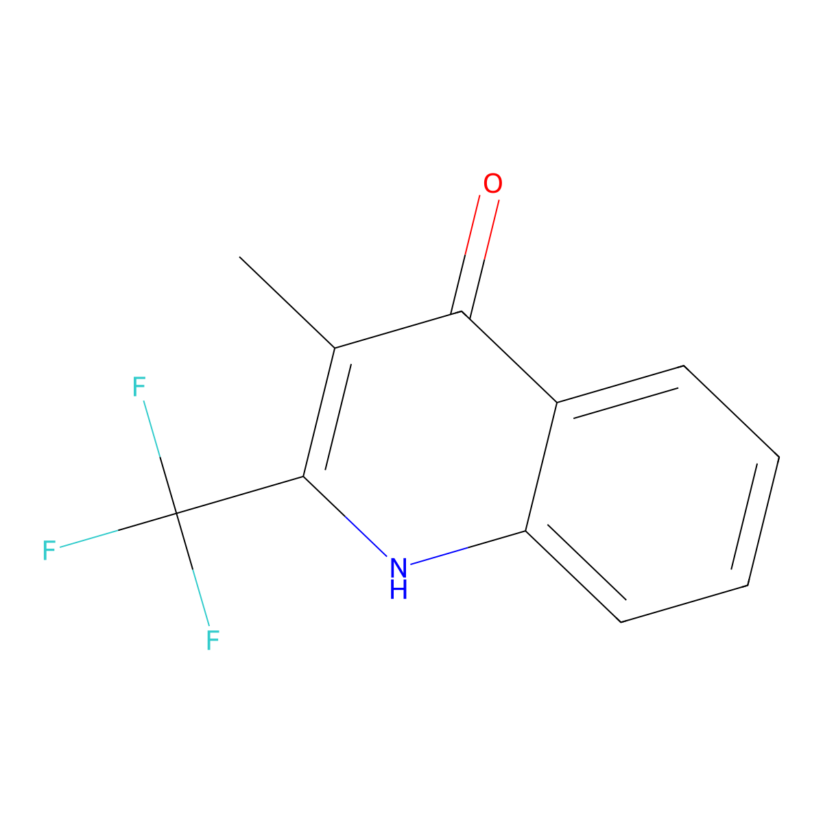 3-Methyl-2-(trifluoromethyl)quinolin-4-ol molecular structure, CAS 1344290-15-8