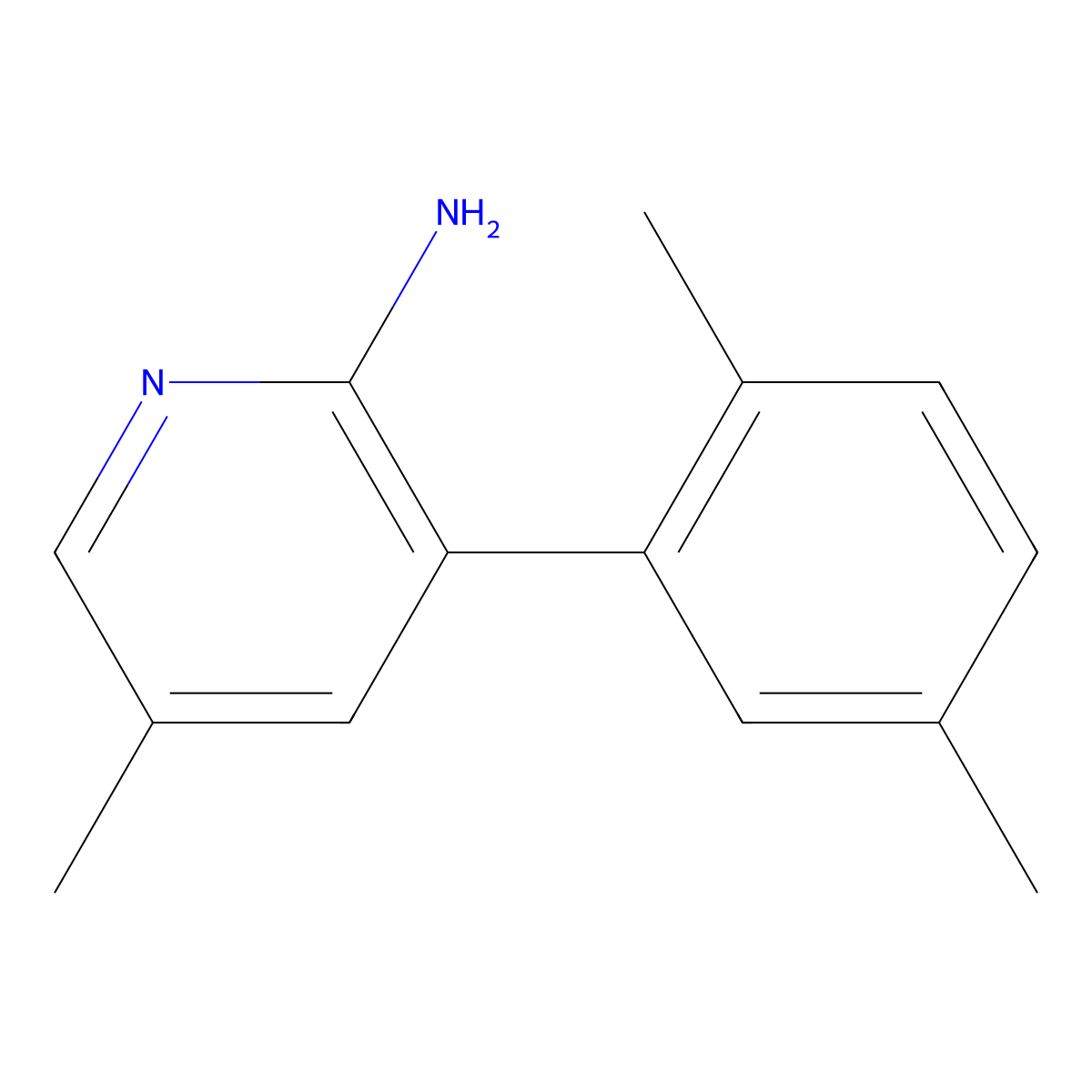 3-(2,5-Dimethylphenyl)-5-methyl-2-pyridinamine molecular structure, CAS 1344290-22-7