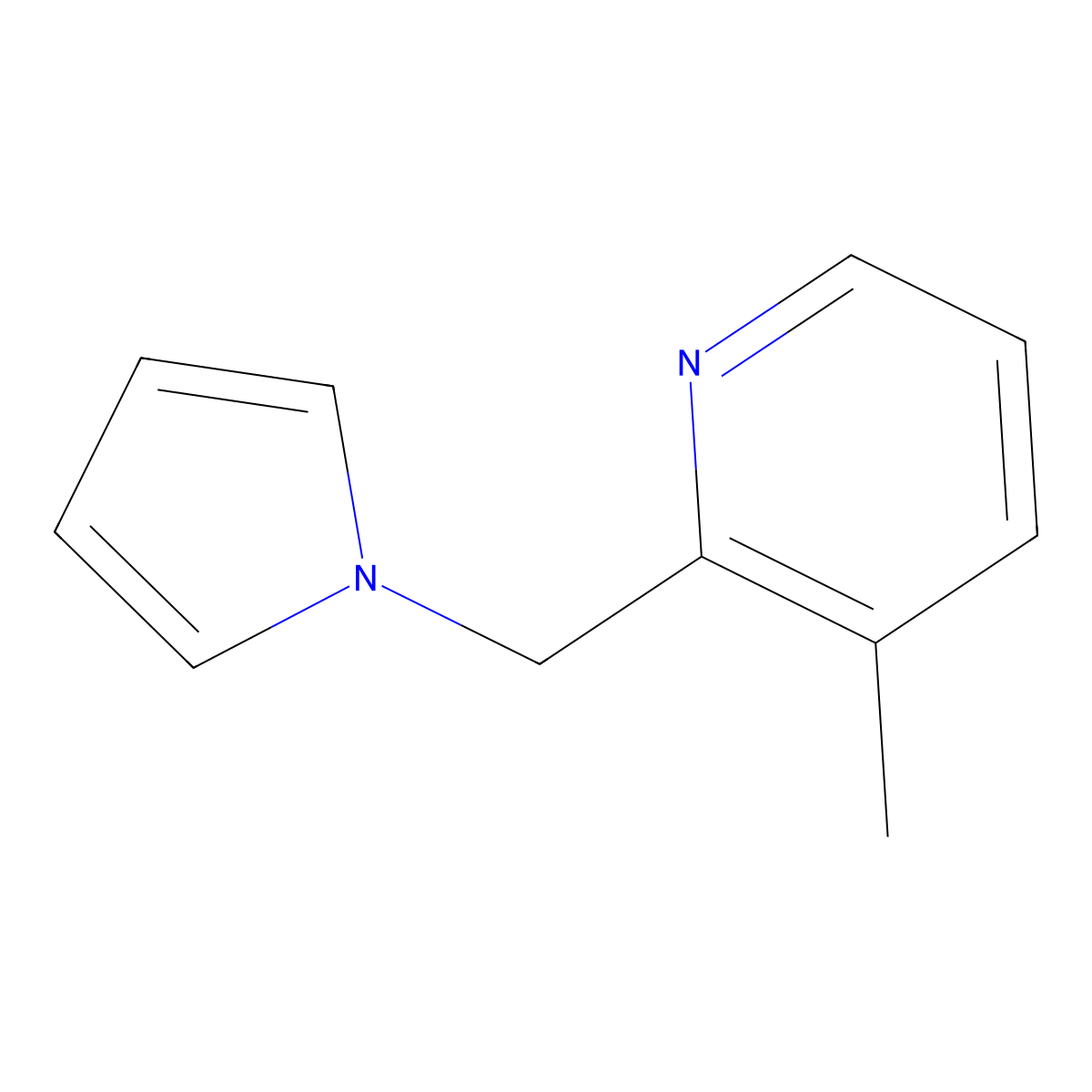 3-methyl-2-(1H-pyrrol-1-ylmethyl)pyridine molecular structure, CAS 1344291-01-5