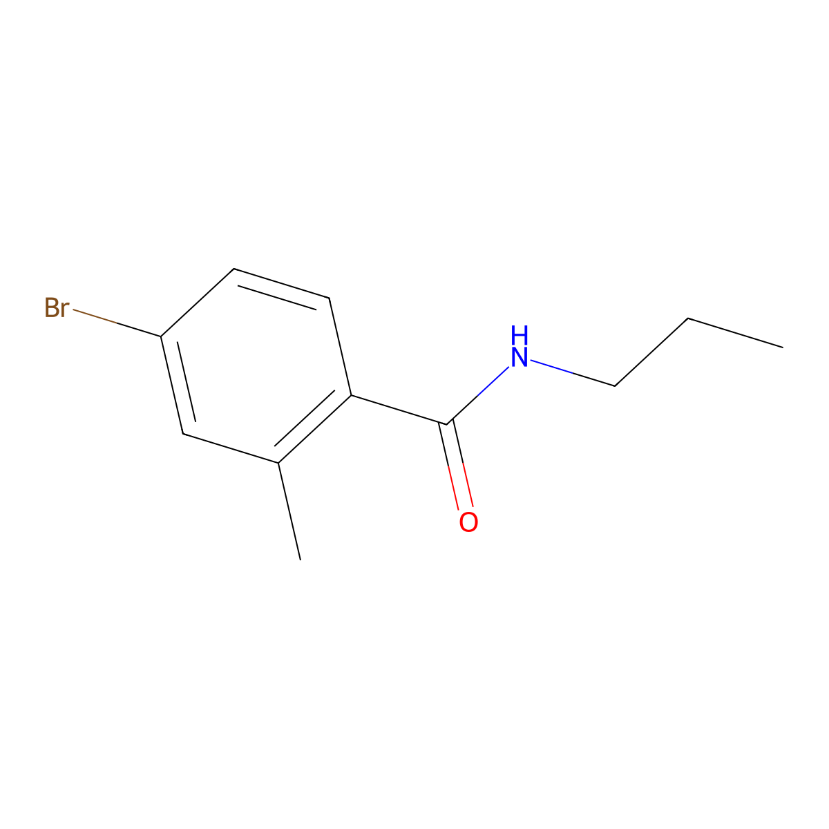 4-bromo-2-methyl-N-propylbenzamide molecular structure, CAS 1344291-11-7