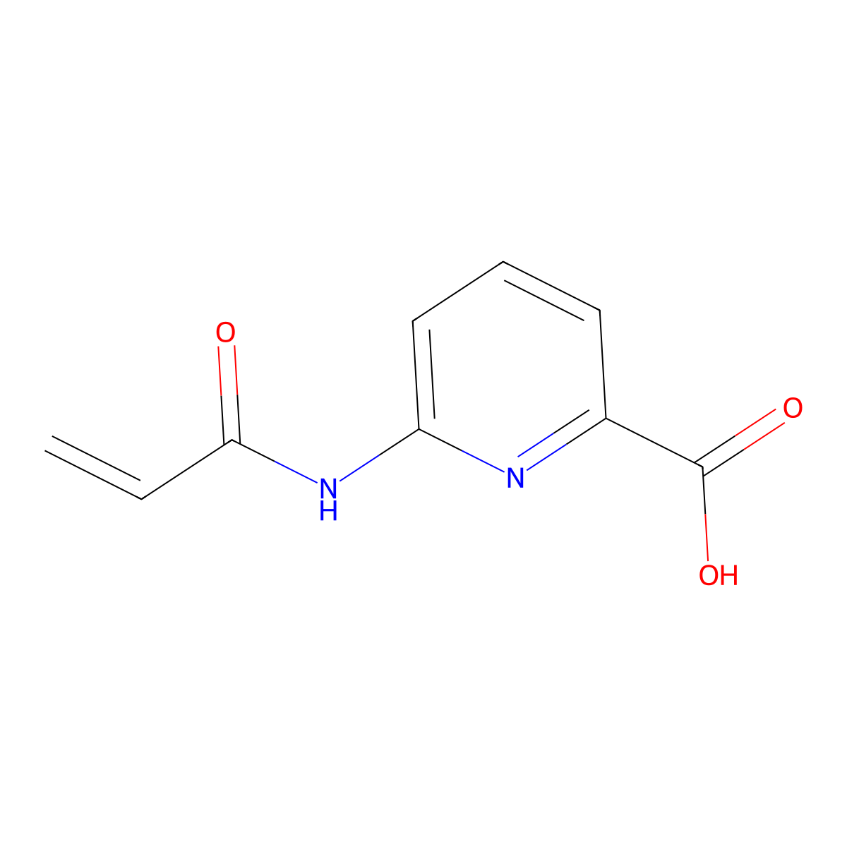 6-(Prop-2-enamido)pyridine-2-carboxylic acid molecular structure, CAS 1344292-94-9