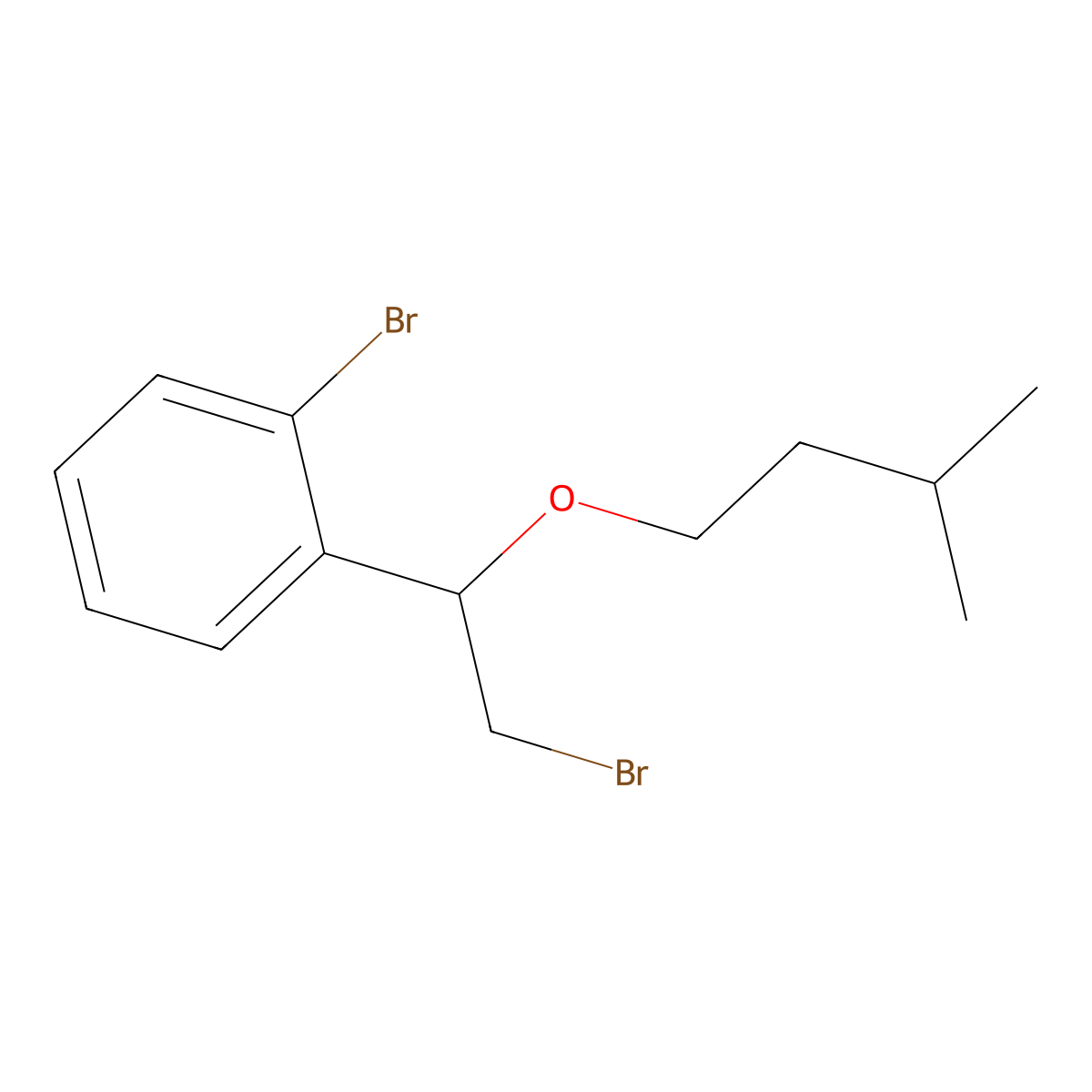 1-Bromo-2-(2-bromo-1-(isopentyloxy)ethyl)benzene molecular structure, CAS 1344295-60-8