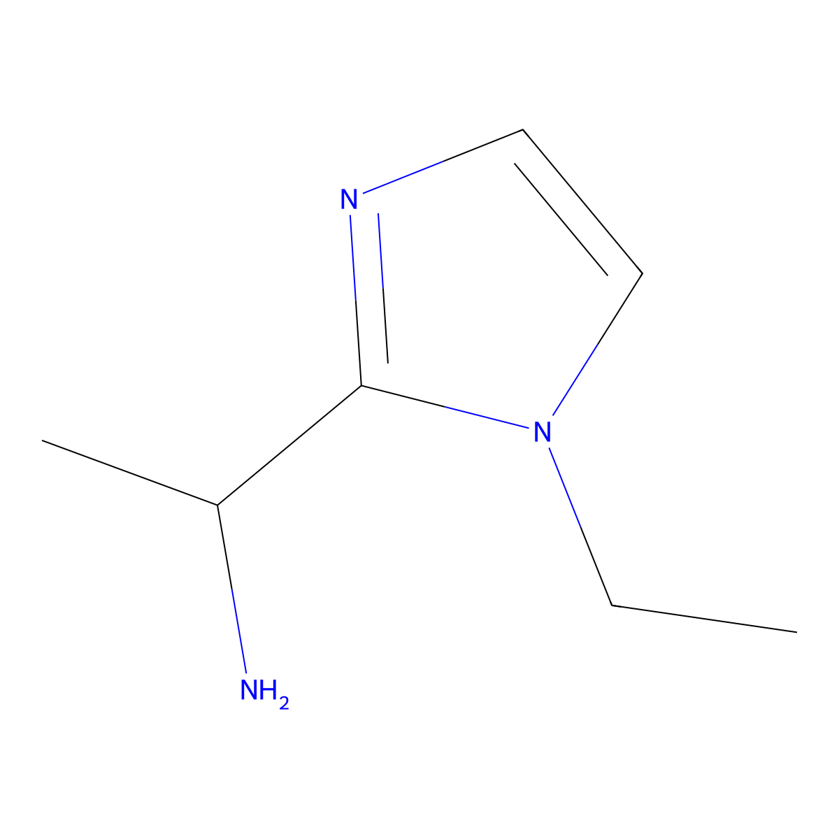 1-(1-ethyl-1H-imidazol-2-yl)ethanamine molecular structure, CAS 1344296-03-2