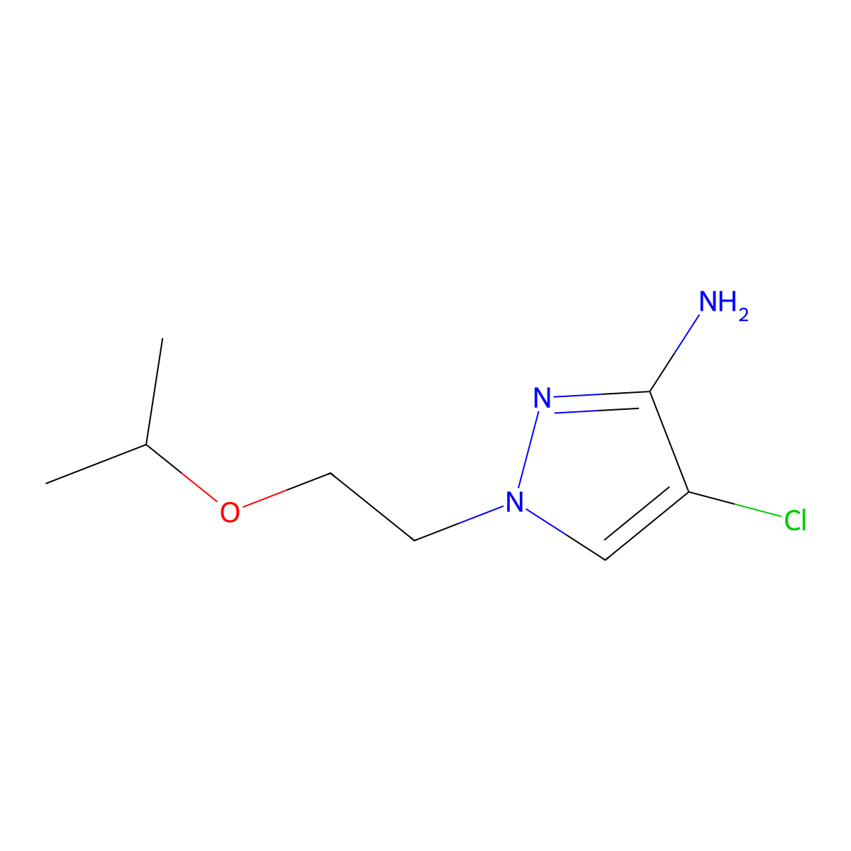 4-Chloro-1-(2-isopropoxyethyl)-1h-pyrazol-3-amine molecular structure, CAS 1344297-40-0