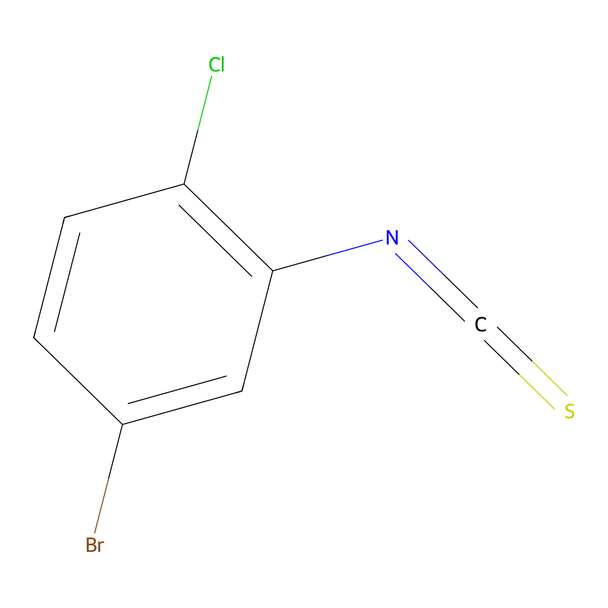 4-Bromo-1-chloro-2-isothiocyanatobenzene molecular structure, CAS 1344298-28-7