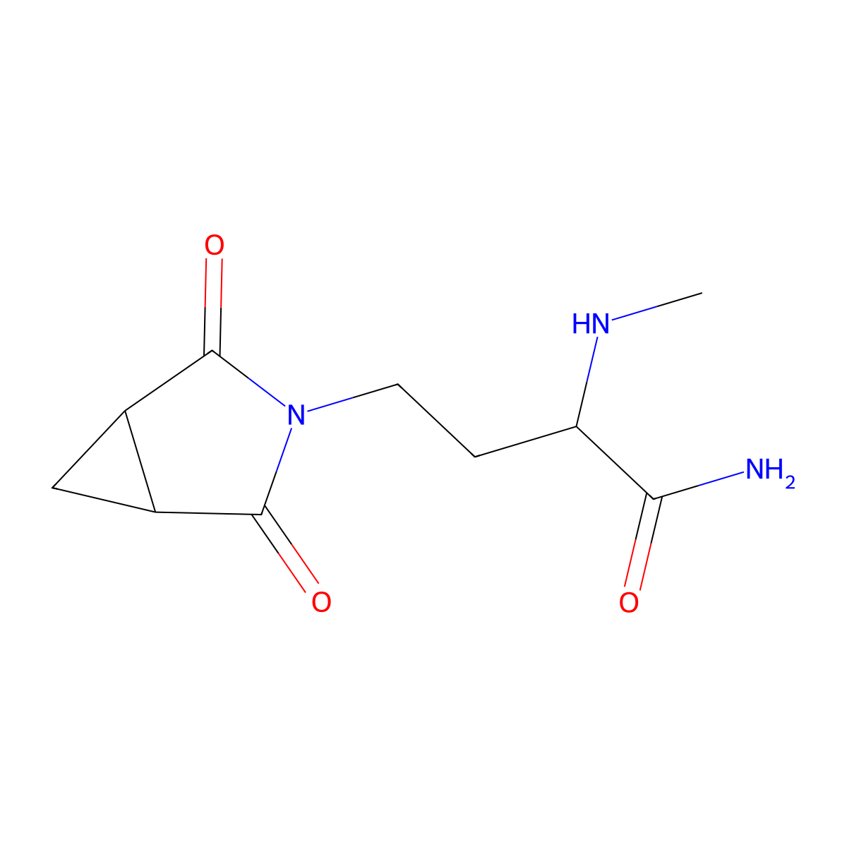 4-(2,4-Dioxo-3-azabicyclo[3.1.0]hexan-3-yl)-2-(methylamino)butanamide molecular structure, CAS 1344299-08-6