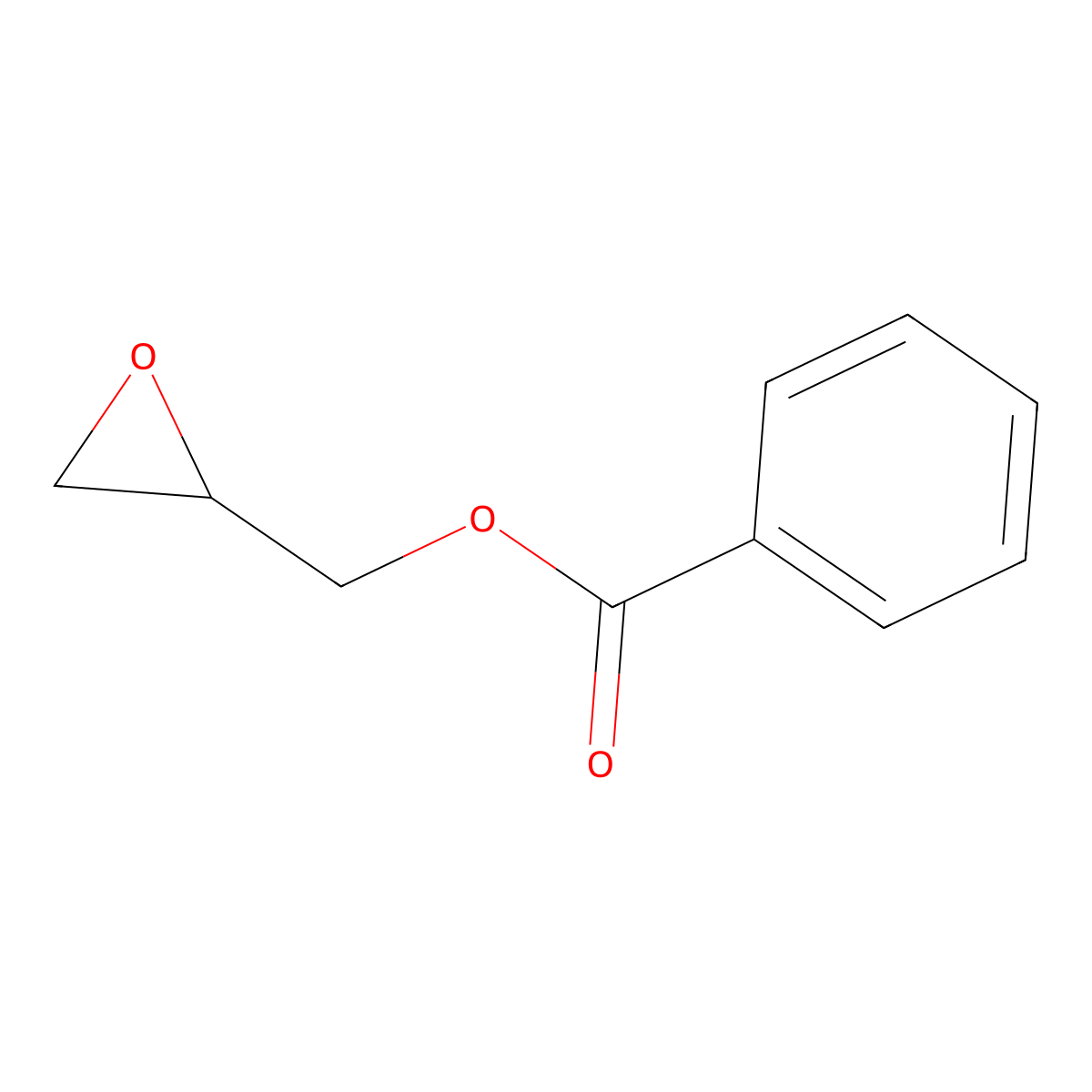 Glycidyl benzoate molecular structure, CAS 13443-29-3