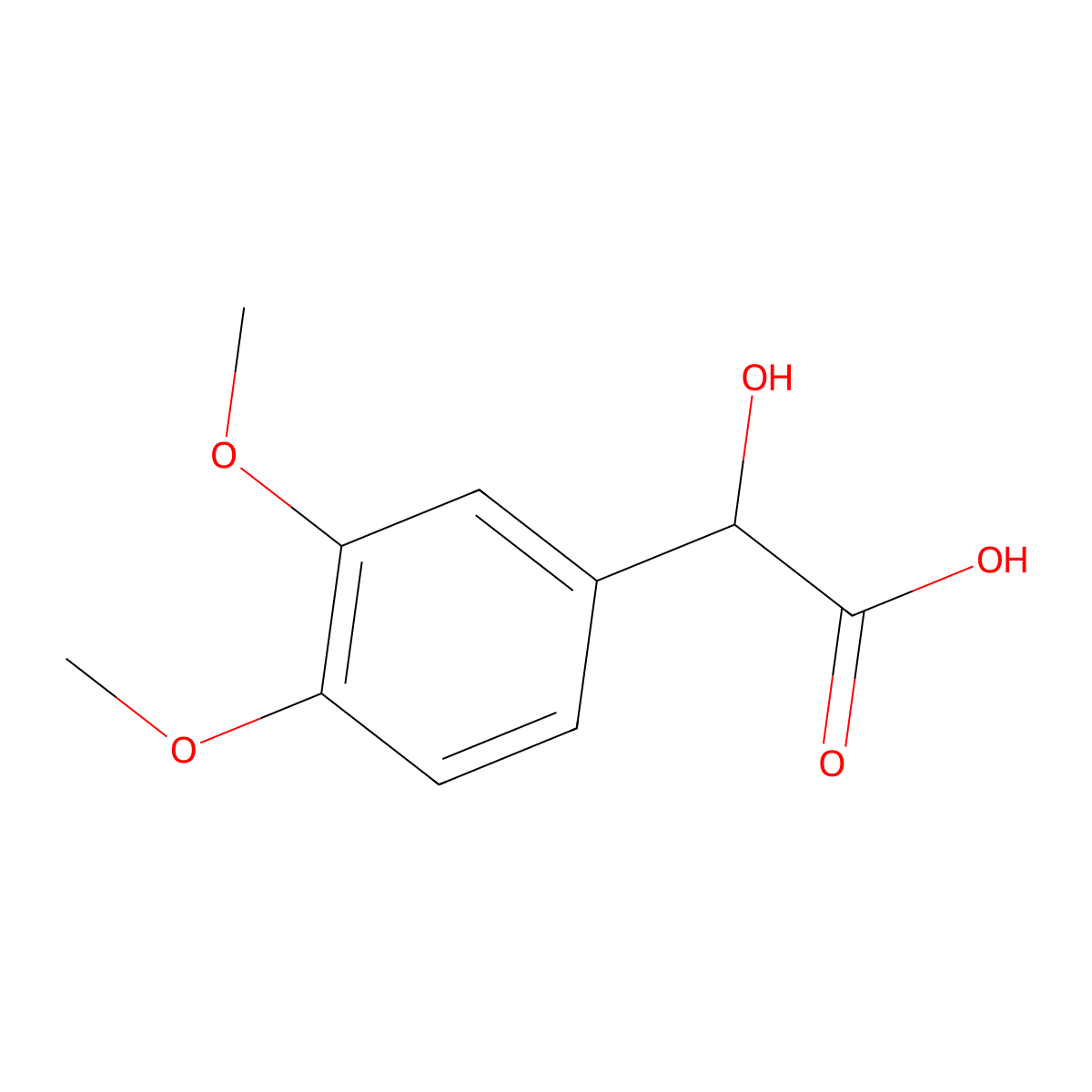 2-(3,4-Dimethoxyphenyl)-2-hydroxyacetic acid molecular structure, CAS 13443-54-4