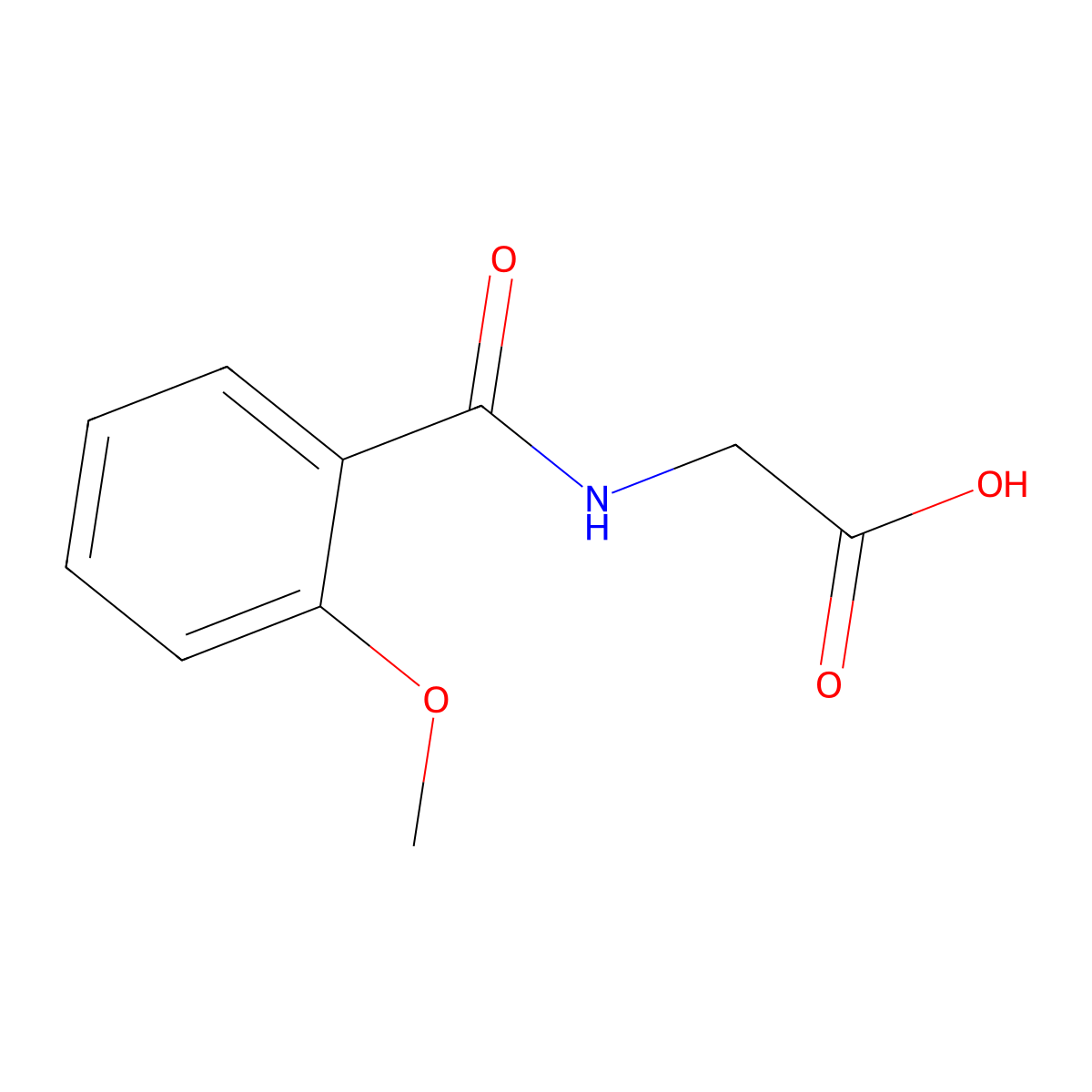 2-[(2-Methoxyphenyl)formamido]acetic acid molecular structure, CAS 13443-58-8