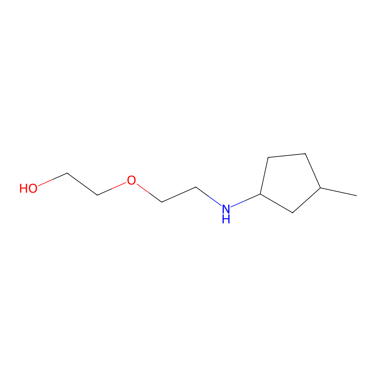 2-{2-[(3-Methylcyclopentyl)amino]ethoxy}ethan-1-ol molecular structure, CAS 1344300-91-9