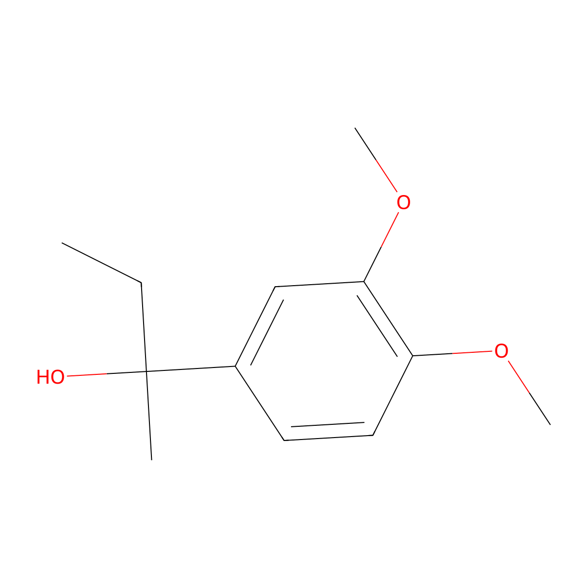 2-(3,4-Dimethoxyphenyl)-2-butanol molecular structure, CAS 1344303-95-2