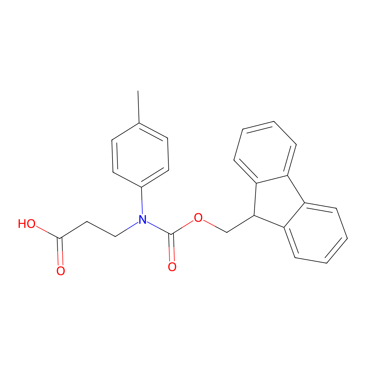3-{[(9H-fluoren-9-ylmethoxy)carbonyl](4-methylphenyl)amino}propanoic acid molecular structure, CAS 1344305-98-1