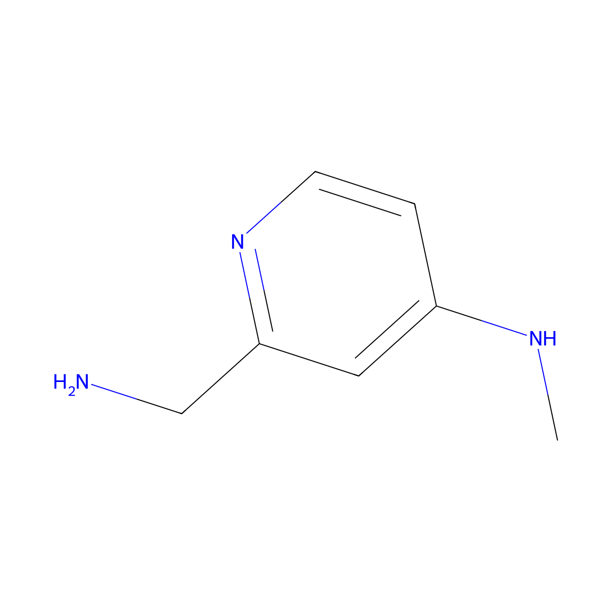 2-(aminomethyl)-N-methylpyridin-4-amine molecular structure, CAS 1344306-04-2