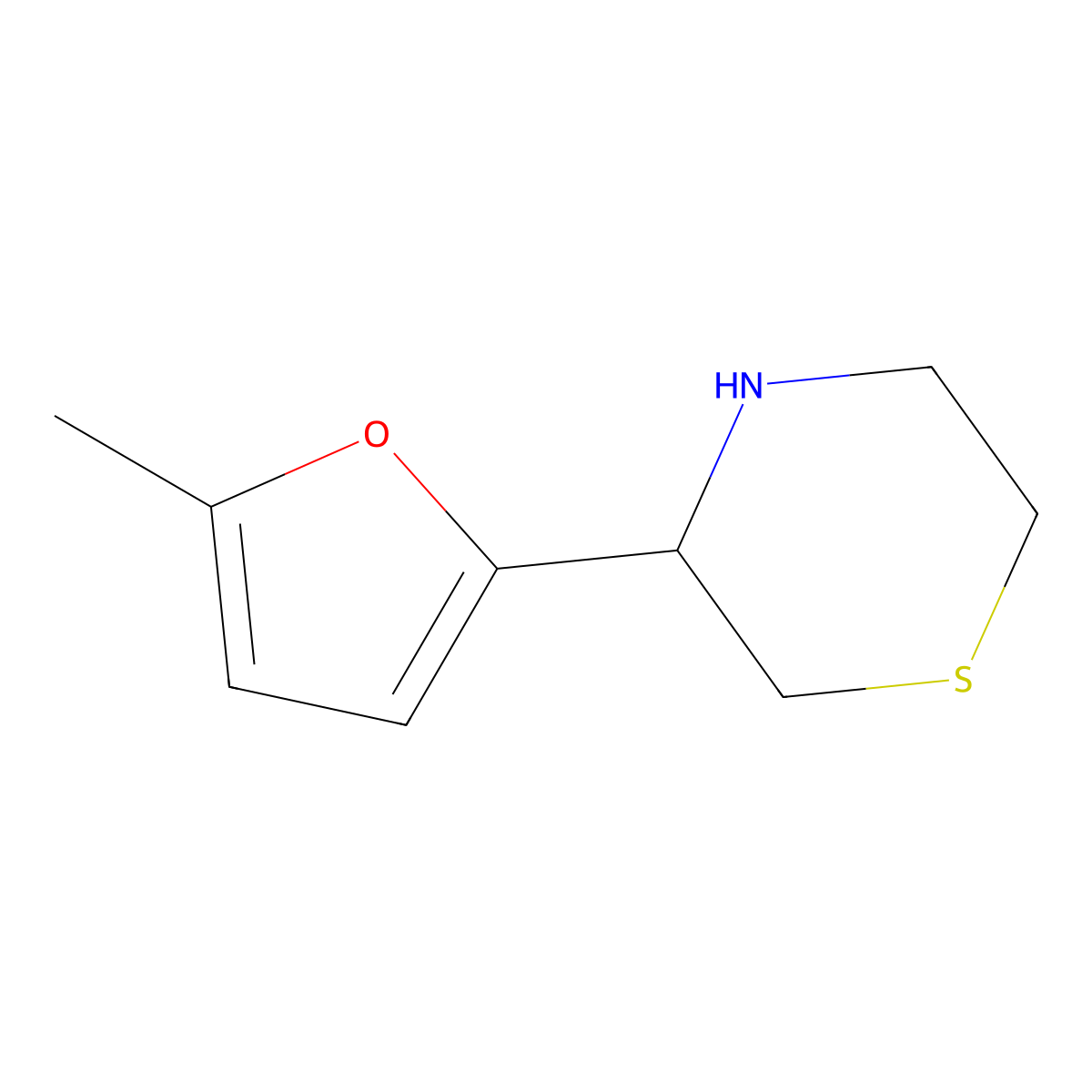 3-(5-Methylfuran-2-yl)thiomorpholine molecular structure, CAS 1344306-84-8