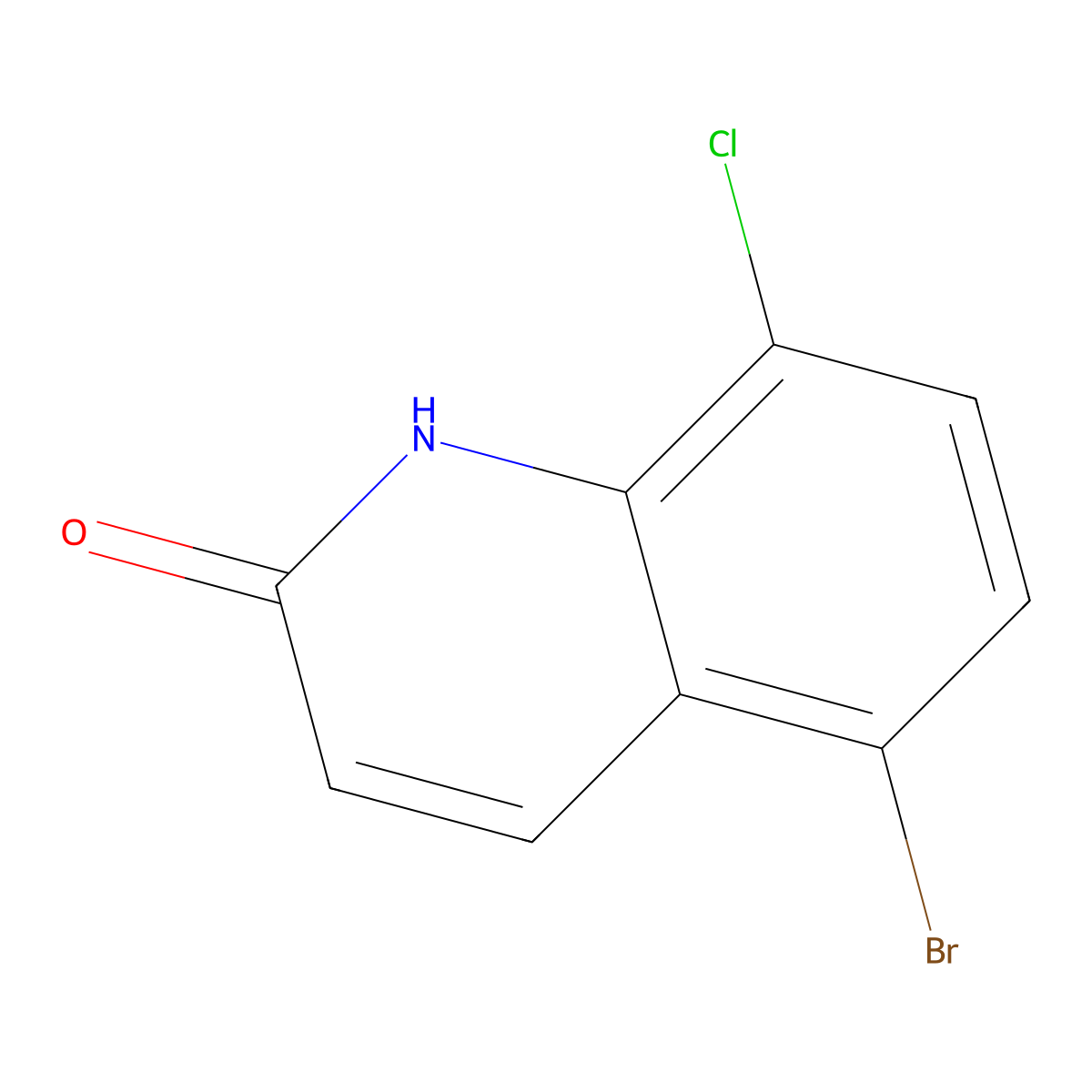5-Bromo-8-chloro-1,2-dihydroquinolin-2-one molecular structure, CAS 1344309-71-2