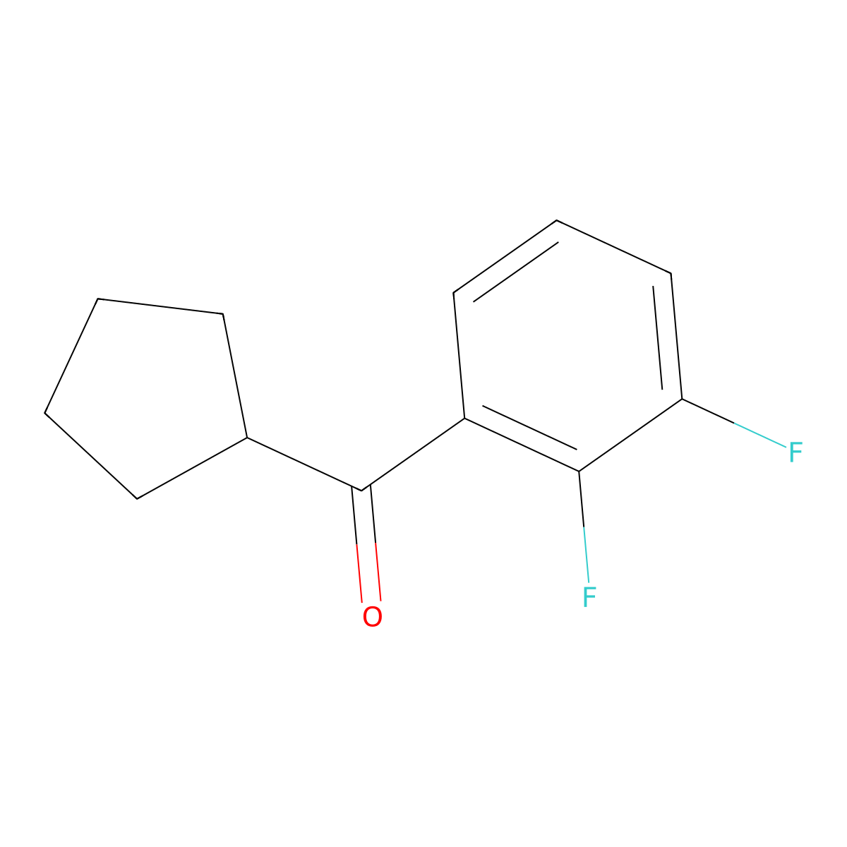 2,3-Difluorophenyl cyclopentyl ketone molecular structure, CAS 1344310-88-8