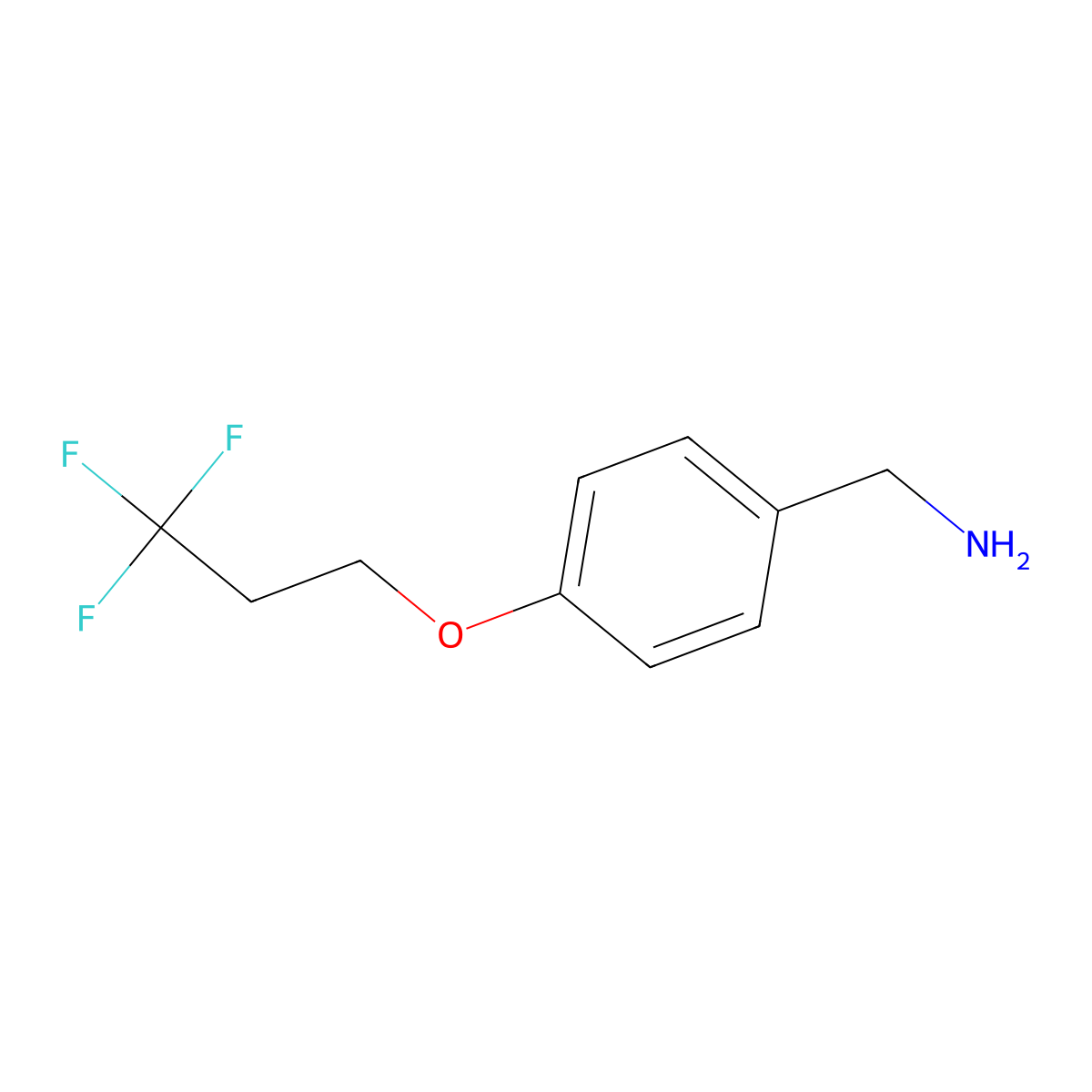 1-[4-(3,3,3-Trifluoropropoxy)phenyl]methanamine molecular structure, CAS 1344312-27-1