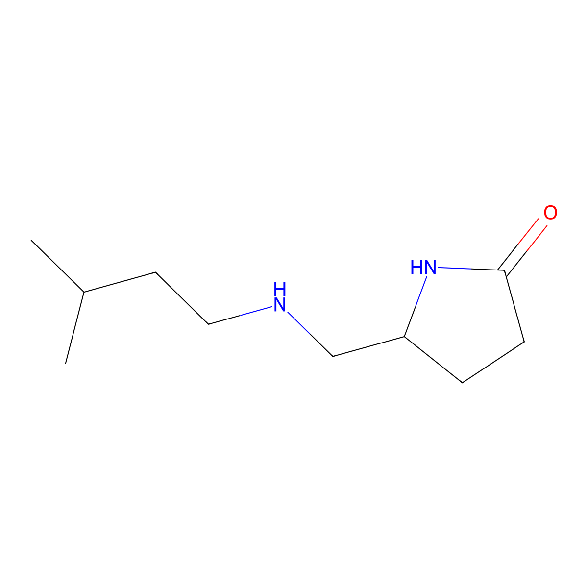 5-((Isopentylamino)methyl)pyrrolidin-2-one molecular structure, CAS 1344316-28-4