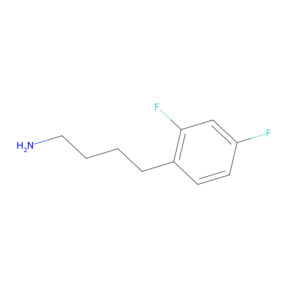 4-(2,4-Difluorophenyl)butan-1-amine molecular structure, CAS 1344317-44-7