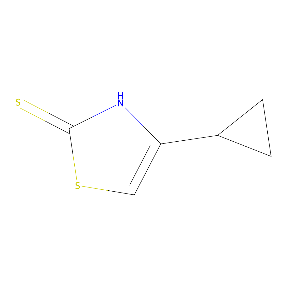 4-Cyclopropyl-1,3-thiazole-2-thiol molecular structure, CAS 1344318-59-7