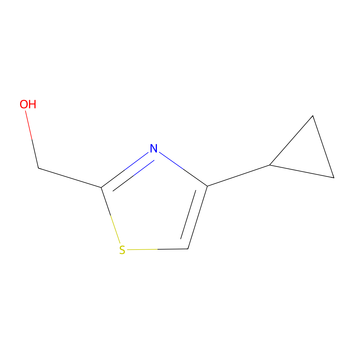 (4-Cyclopropyl-1,3-thiazol-2-yl)methanol molecular structure, CAS 1344321-86-3