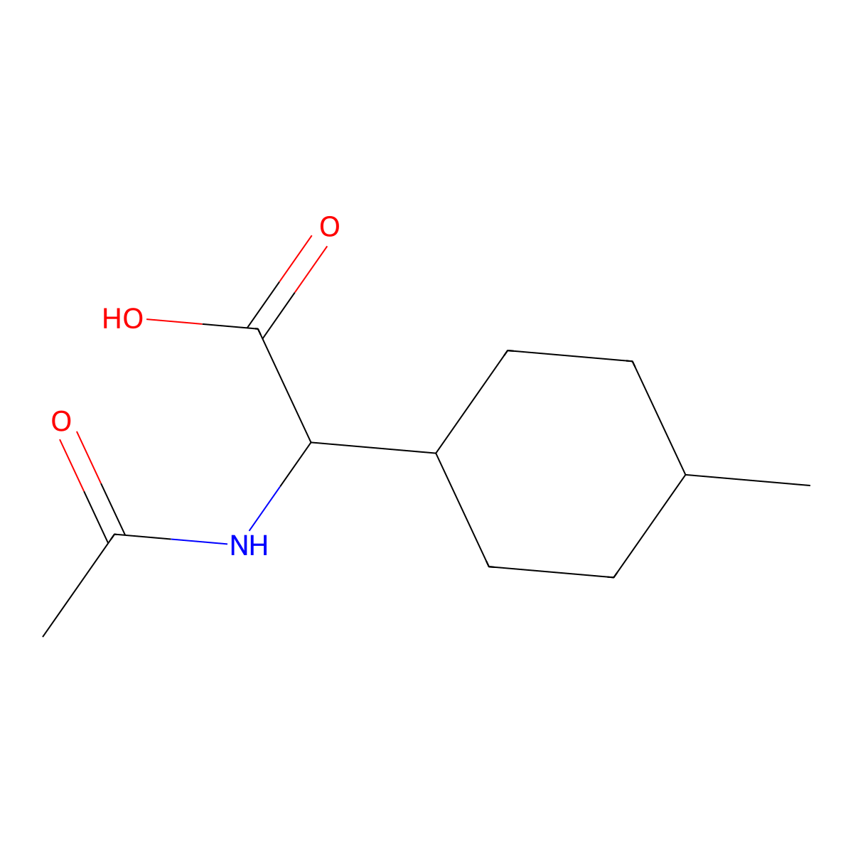 2-Acetamido-2-(4-methylcyclohexyl)acetic acid molecular structure, CAS 1344322-40-2
