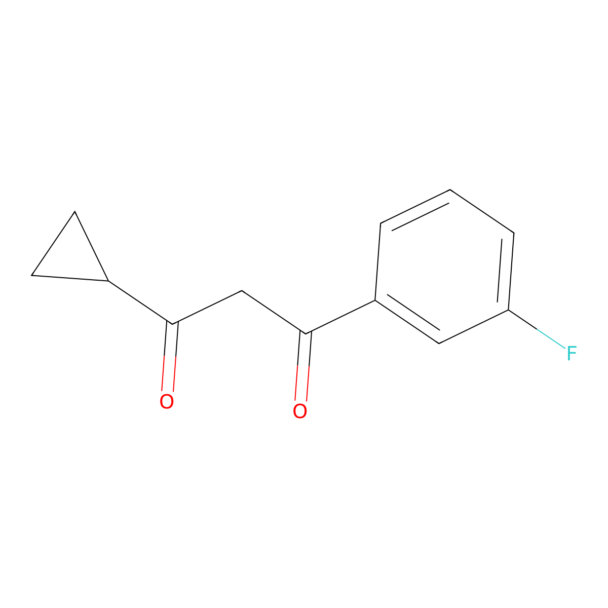 1-Cyclopropyl-3-(3-fluorophenyl)propane-1,3-dione molecular structure, CAS 1344324-12-4