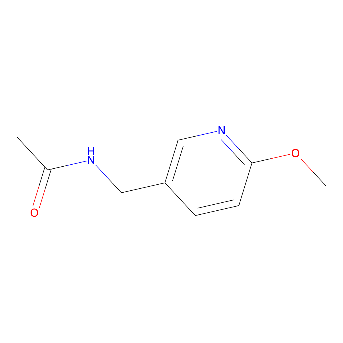 N-[(6-methoxypyridin-3-yl)methyl]acetamide molecular structure, CAS 1344325-94-5