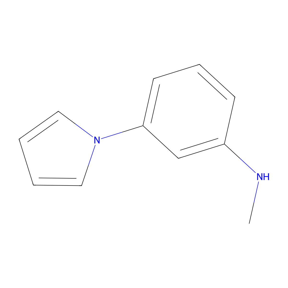 N-Methyl-3-(1H-pyrrol-1-yl)aniline molecular structure, CAS 1344327-57-6