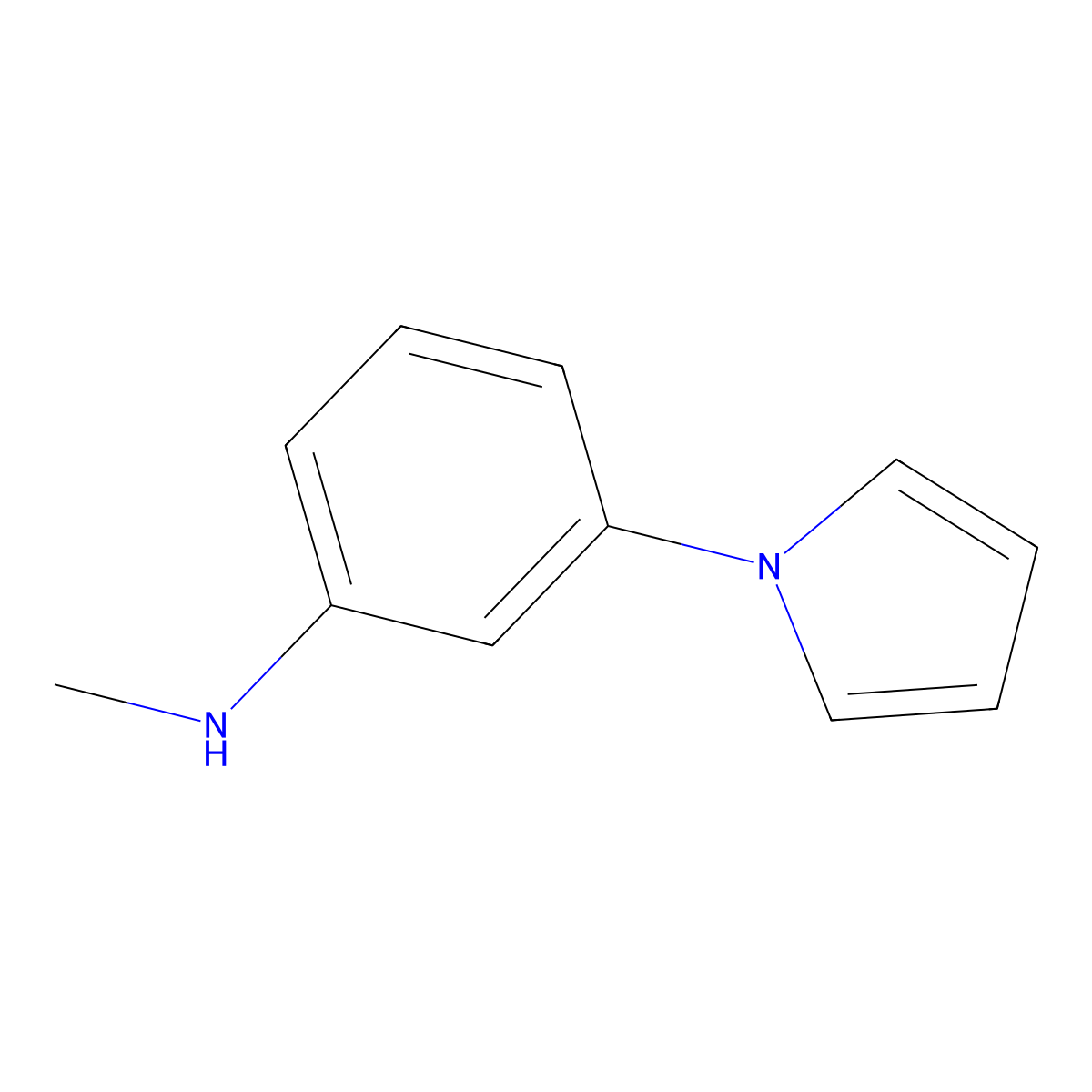 N-Methyl-3-(1H-pyrrol-1-yl)aniline molecular structure, CAS 1344327-57-6