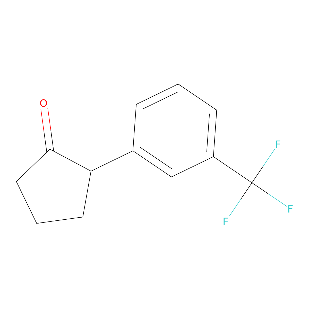 2-[3-(Trifluoromethyl)phenyl]cyclopentan-1-one molecular structure, CAS 1344328-00-2