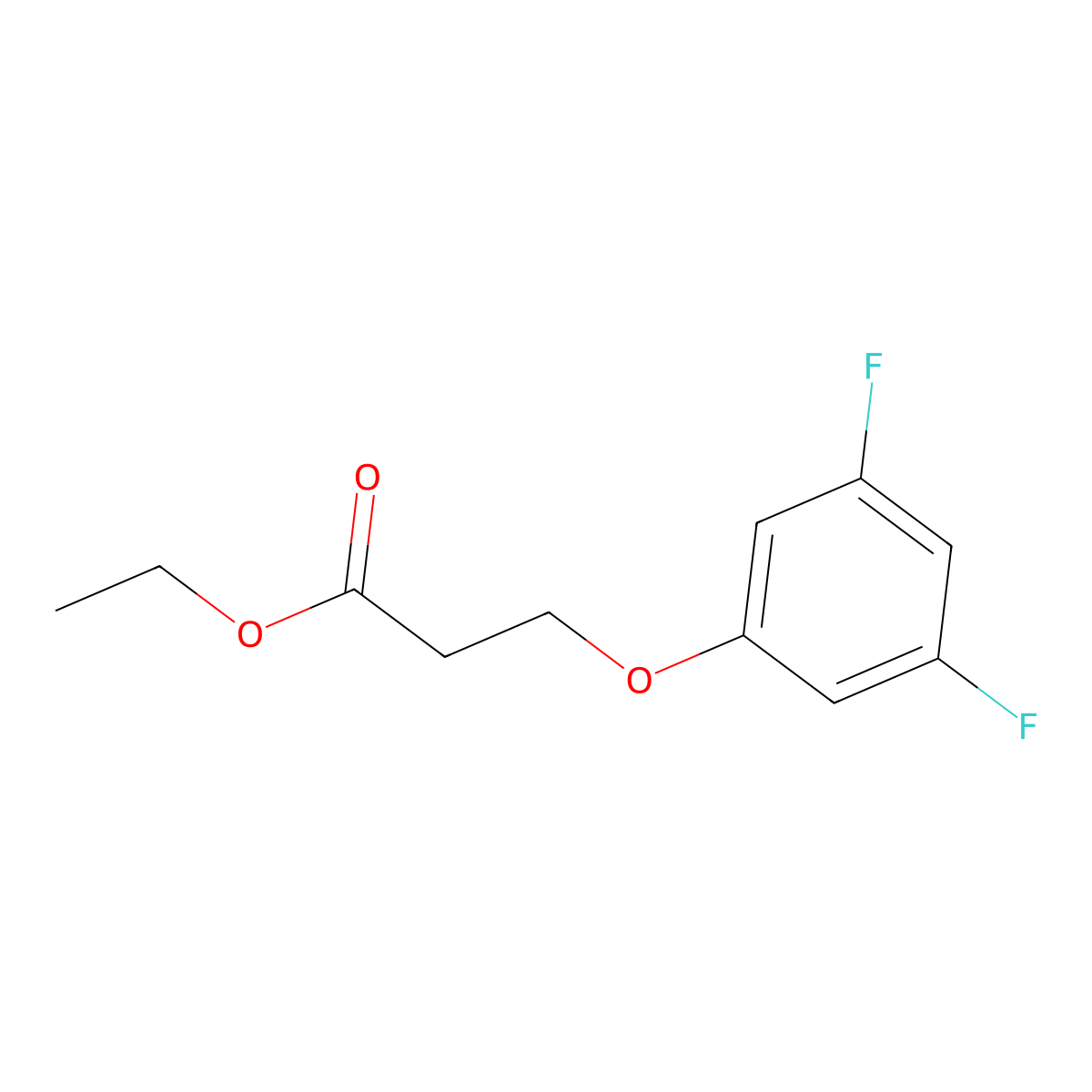Ethyl 3-(3,5-difluoro-phenoxy)propanoate molecular structure, CAS 1344331-21-0