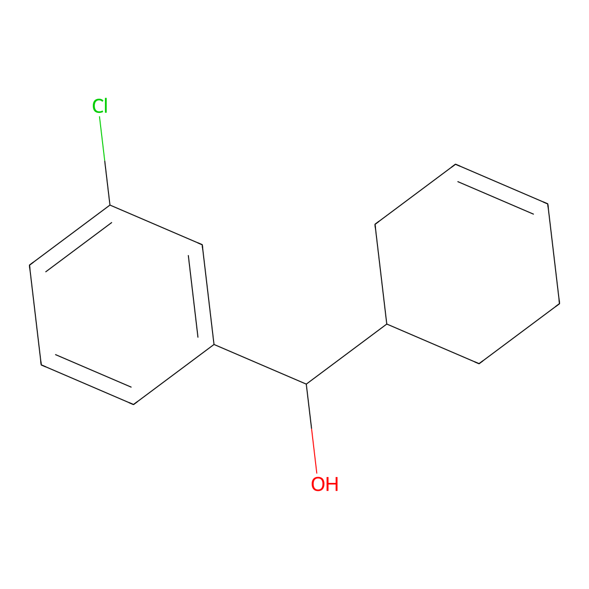 3-Chloro-a-3-cyclohexen-1-ylbenzenemethanol molecular structure, CAS 1344332-68-8