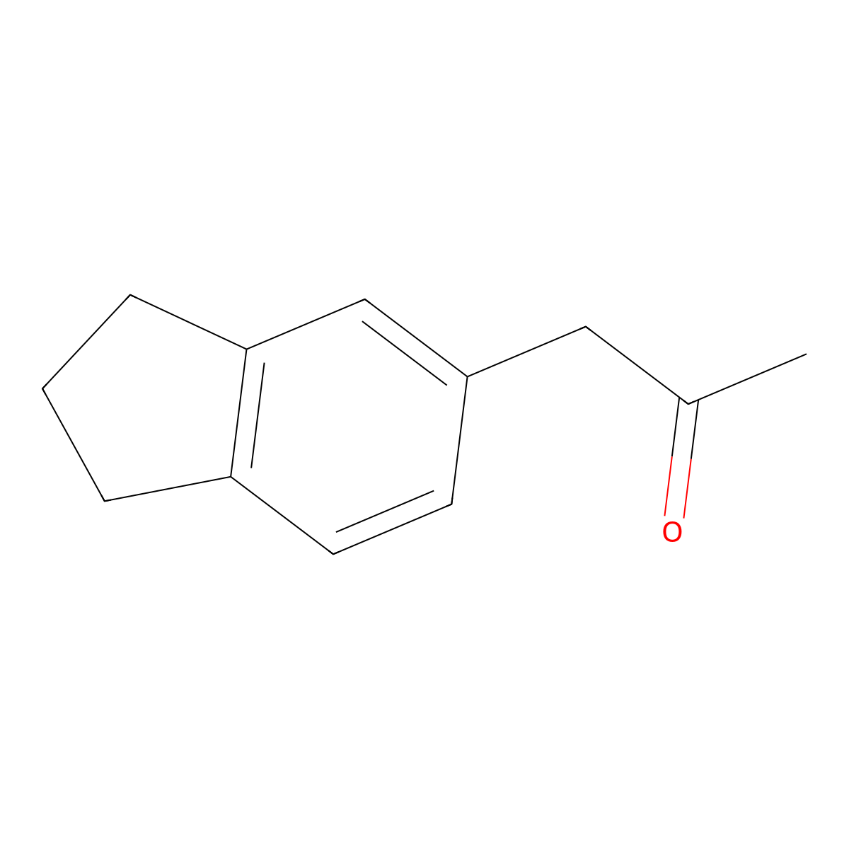 1-(2,3-dihydro-1H-inden-5-yl)propan-2-one molecular structure, CAS 1344334-29-7