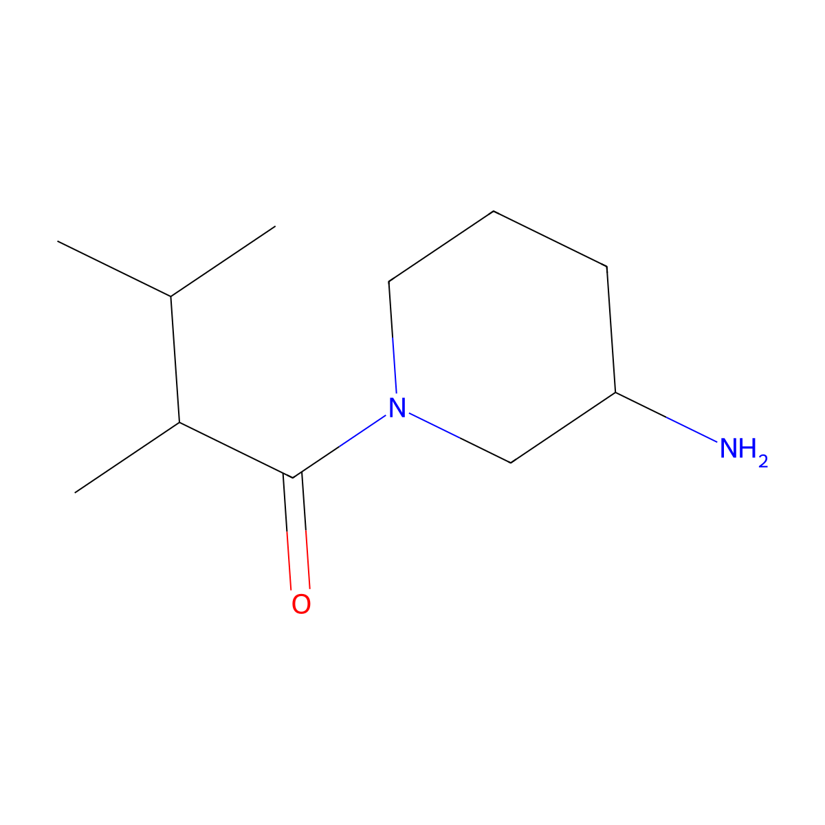 1-(3-Aminopiperidin-1-yl)-2,3-dimethylbutan-1-one molecular structure, CAS 1344343-39-0