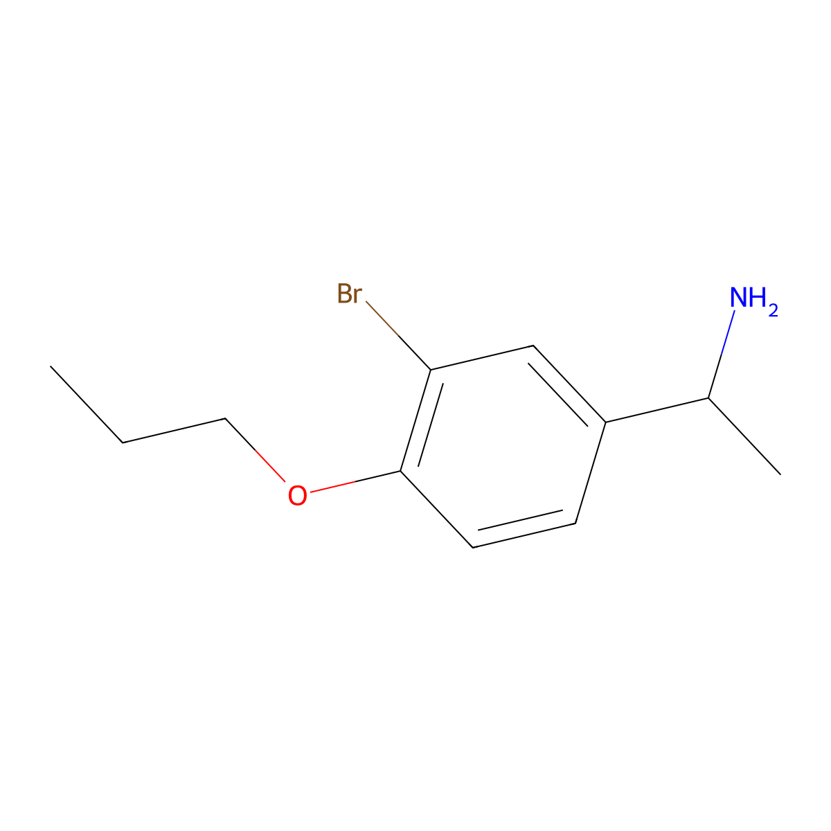 1-(3-Bromo-4-propoxy-phenyl)-ethylamine molecular structure, CAS 1344343-86-7