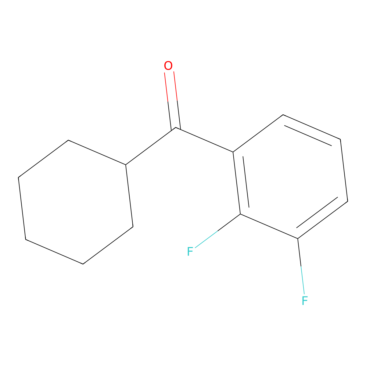 2,3-Difluorophenyl cyclohexyl ketone molecular structure, CAS 1344347-07-4