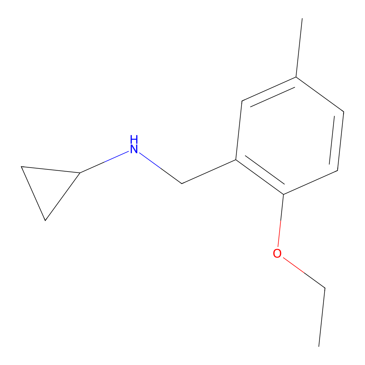 Cyclopropyl-(2-ethoxy-5-methyl-benzyl)-amine molecular structure, CAS 1344349-60-5